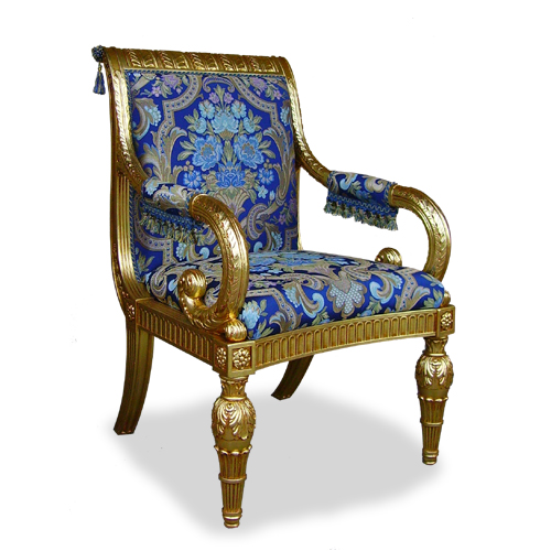 Luxury Italian Neoclassical Armchair - Mod. Gaia MGC Mariani