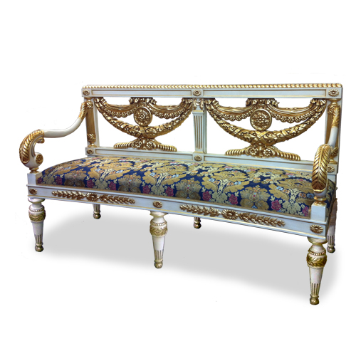 Neoclassical Sofa Hand Carved - Mod. Eleanor MGC Mariani