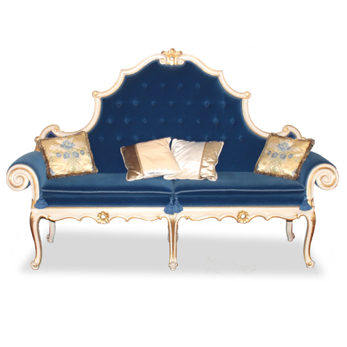 Venetian Style blu sofa - Mod. Bartolomeo MGC Mariani