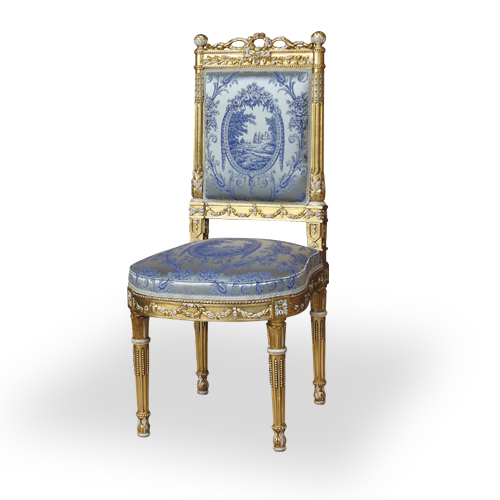 Louis XVI Chair, Italian procduction, gold leaf