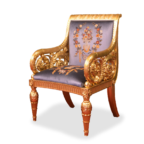 Neoclassical style armchair